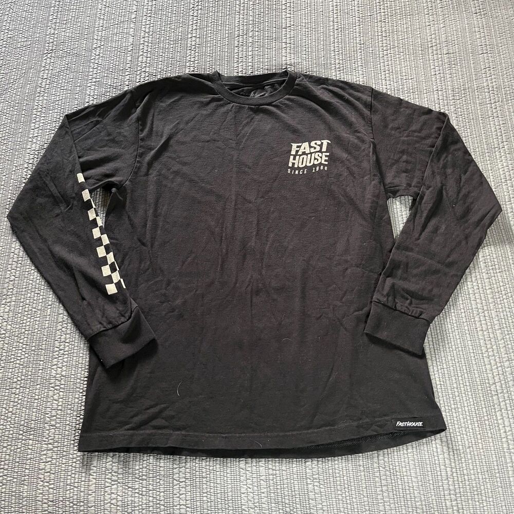 Fasthouse 1968 Long Sleeve T-Shirt Black Men’s Large Graphic Moto Tee